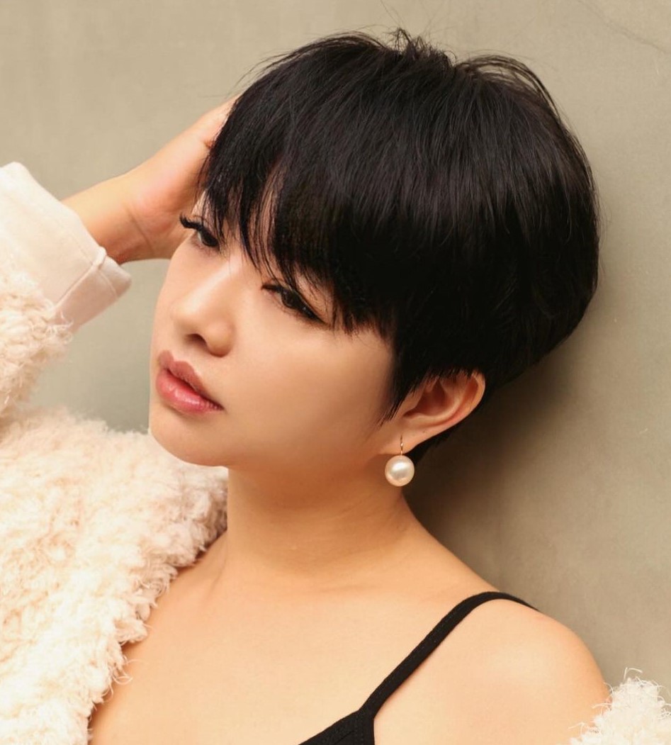 Asian Pixie with Jagged Bangs and Ends